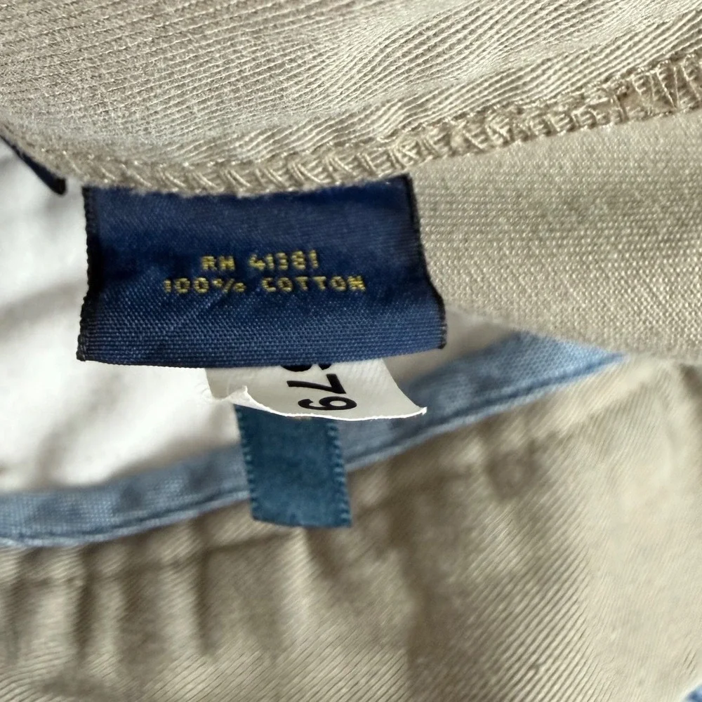 Polo Ralph Lauren Mens Classic Fit Khaki Chino Shorts Tan Cotton Size 46B